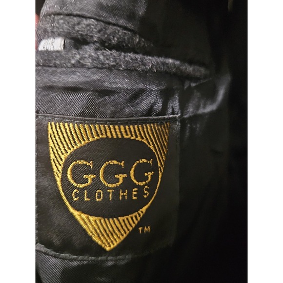 Vintage GGG Gray Blazer Cashmere Wool Blend Men's 40L Jacket Formal Dress - Picture 4 of 5